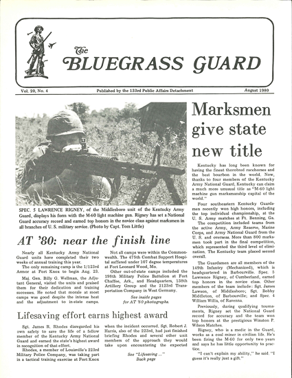 Bluegrass Guard, August 1980